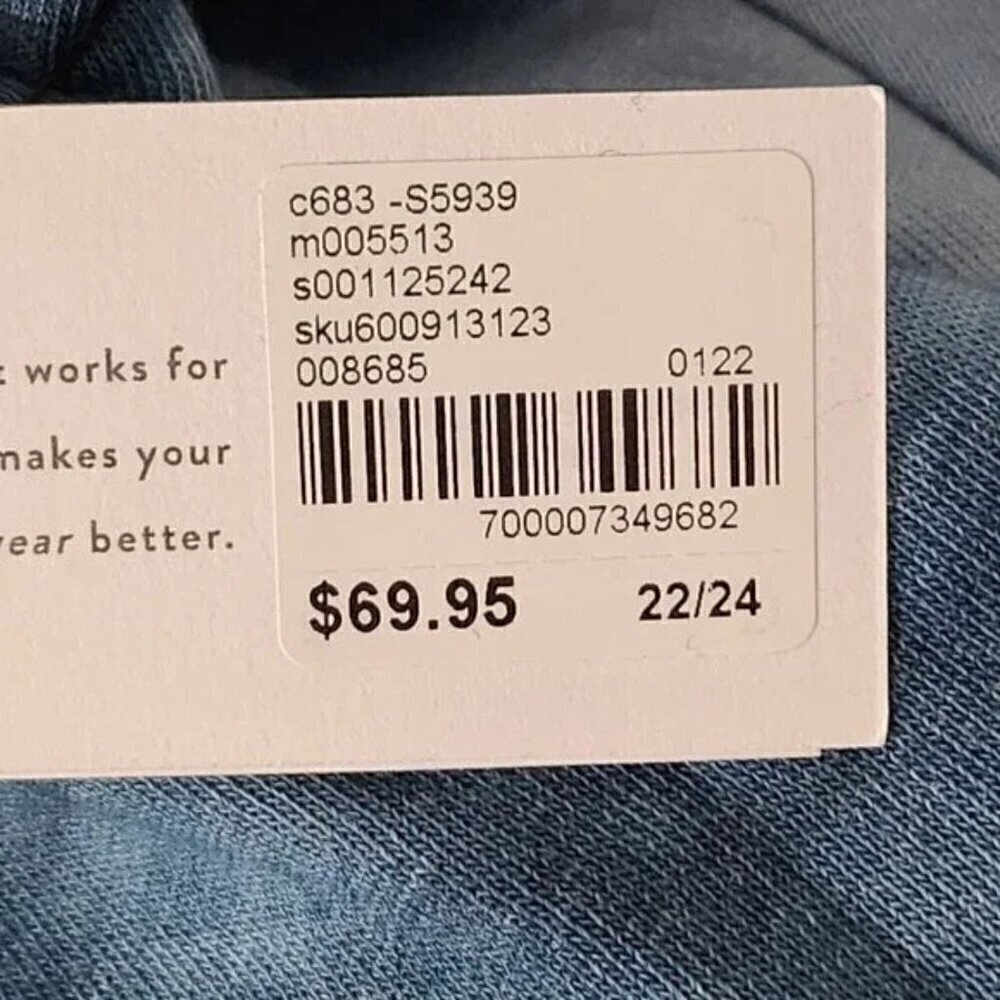 2/$30 Lane Bryant Livi Activewear Tie Dye Full Zip Hoodie Blue/White Size 22/24 - Picture 6 of 7